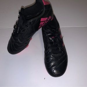 Adidas Pink black Girl Soccer Cleats size 13